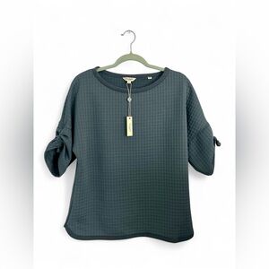 Max Studio - Dusted Blue Waffle Knit 3/4 Sleeve Blouse